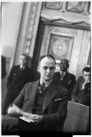 Attorney John C. Packard in the courtroom, Los Angeles, 1930s