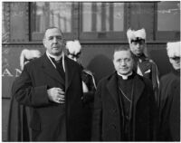 John Joseph Cantwell, newl Archbishop of the Roman Catholic Province of Los Angeles, with Amleto Giovanni Cicognani, Los Angeles, 1936