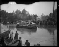 "Golden Gate Bridge" float in the Tournament of Roses Parade, Pasadena, 1934