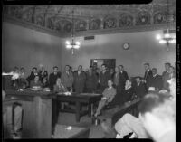 Kidnappers of William F. Gettle plead guilty to his abduction, Los Angeles, 1934