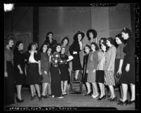 Group of Jewish women selected to be contestants in 2nd Annual California Queen Esther Ball, 1940