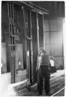 Steel worker at the Columbia Steel Company's plant, Torrance