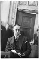 Attorney John C. Packard in the courtroom, Los Angeles, 1930s