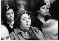 Spectator at the murder trial of Paul A. Wright, Los Angeles, 1938