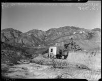 Flood control construction, Altadena, California, circa October-November 1935