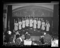 Los Angeles' Jewish Home for the Aged 1946 Hanukkah candle lighting ceremony