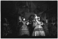 Ballet dancers on stage in the Ballet Russe de Monte Carlo performance of "Ghost Town," Los Angeles, 1940