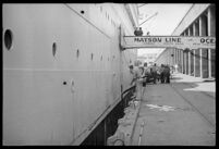 Side view of the S.S. Mariposa, Los Angeles