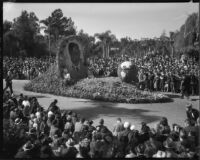 Will Rogers commemorative float at Tournament of Roses Parade, Pasadena, 1936