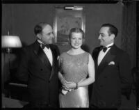 Socialites attend benefit performance of La Boheme at the Shrine Auditorium, Los Angeles, 1935