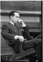 Accused murderer Paul A. Wright in court, Los Angeles, 1938