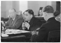 Mayor of New York City, Fiorello La Guardia, presides over the Pacific coast's United States Conference of Mayors. May 15, 1937