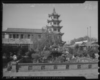 Wishing pool in Chinatown, Los Angeles, 1939