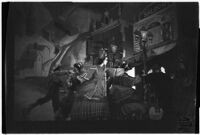 Ballet dancers on stage in the Ballet Russe de Monte Carlo performance of "Ghost Town," Los Angeles, 1940