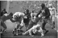 Loyola Lions face Santa Clara Broncos at the Coliseum, Los Angeles, 1937