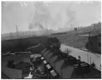 Housing on Ann St.; the subject of a proposed city "slum clearance" ordinance, Los Angeles, February 1940