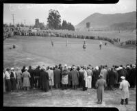 Golfers compete at the 12th annual Los Angeles Open golf tournament, Los Angeles, 1937