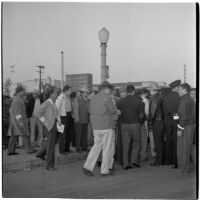 Strikers during the Conference of Studio Unions strike against all Hollywood Studios, Los Angeles, October 19, 1945