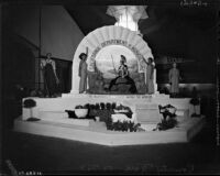 Display honoring the California Department of Agriculture at the county fair, Los Angeles, 1936