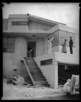 Mansion under construction, Los Angeles, 1936