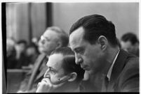 Accused murderer Paul A. Wright in court, Los Angeles, 1938