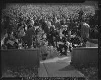 Madame Chiang Kai-Shek with dignitaries at the Hollywood Bowl