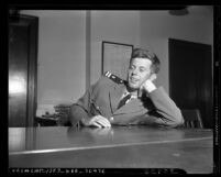 Portrait of John F. Kennedy in navy uniform, circa 1943