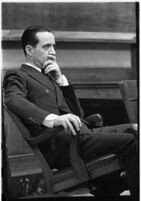 Accused murderer Paul A. Wright in court, Los Angeles, 1938