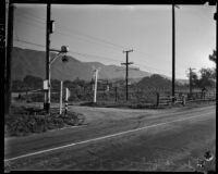 Scene of assassination attempt of Buron Fitts, Los Angeles, 1937