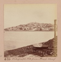 Telegraph Hill, from Meiggs' Wharf. [San Francisco]