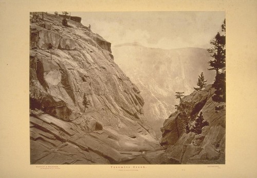 Yosemite Creek. Summit of Falls at Low Water. No. 44