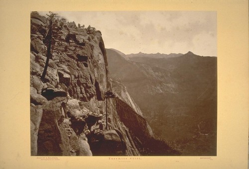 Yosemite Cliff. At Summit of Falls. No. 45