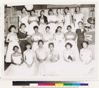 Group of young women [at social event?], Oakland, Calif