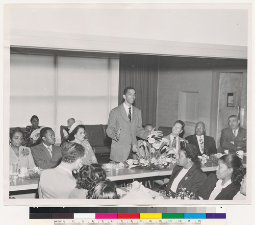 Regional Director, Franklin H. Williams, addressing Membership Committee luncheon, Los Angeles membership drive