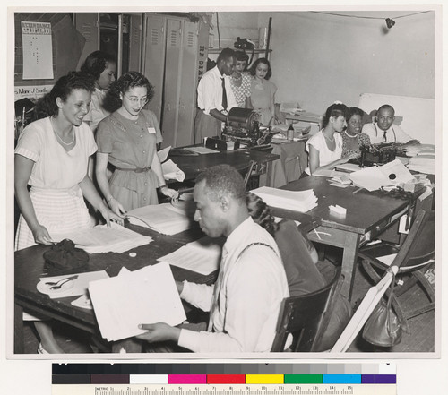 NAACP staff members working behind the scene