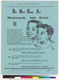 Do Not Buy At Woolworth and Kress