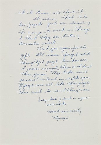 Letter from Mizuye [Hirose] to [Afton] Nance, 1943 Aug 13