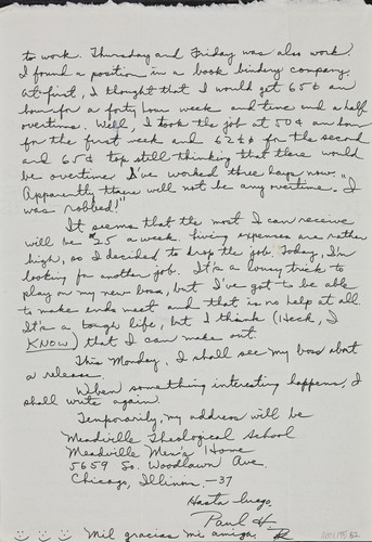 Letter from Paul H. [Kusuda] to [Afton] Nance,1943 June 5