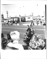 Clown in Sonoma-Marin Fair Parade, Petaluma, California, July 1965