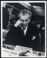 Aldous Huxley at the Food and Agriculture Organization of the United Nations Conference, Rome, 1963