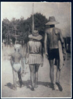 Aldous, Maria and Matthew Huxley in Forte dei Marmi, Italy [descriptive]