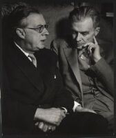 Aldous and Julian Huxley, seated, 1958