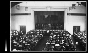 Student assembly, Yenching University, Beijing, China, ca.1933