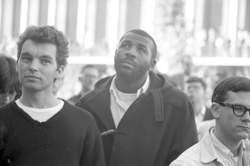 Students in Sproul Plaza