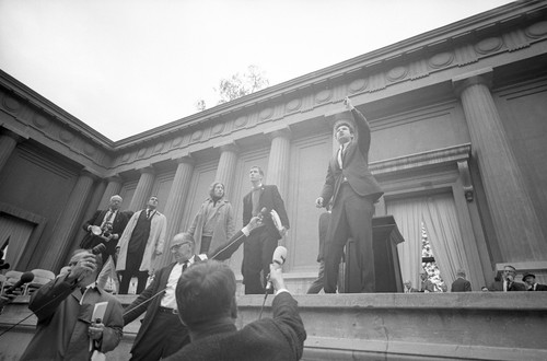 Bettina Aptheker, Art Goldberg and others on the Greek Theater stage