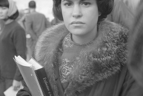 Woman at Free Speech Movement rally