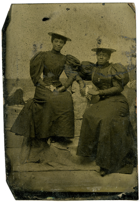 Portrait of Mayme C. Netherland (right) and unidentified woman