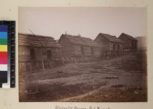 Students' houses, Port Moresby, Papua New Guinea, ca. 1890