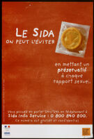 Sida, on peut l'éviter en se mettant un préservatif à chaque rapport sexuel [inscribed]