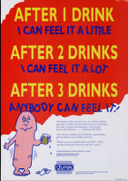 After 1 drink, I can feel it a little. After 2 drinks, I can feel it a lot. After 3 drinks anybody can feel it [inscribed]